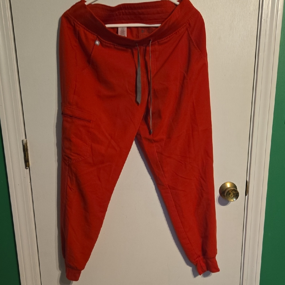 Figs Bright Red Jogger Pants